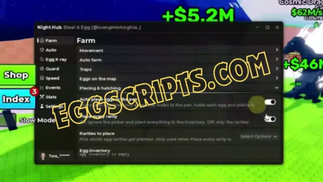 Steal an Egg Script Night Hub | Egg X-Ray ESP, God Mode
