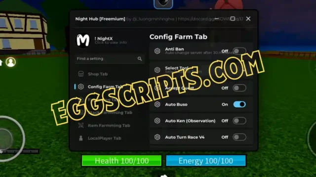 Night Hub Blox Fruit Script – No Key, Anti Ban, Auto Farm